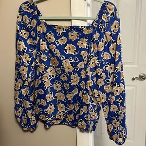 Ann Taylor floral print blouse